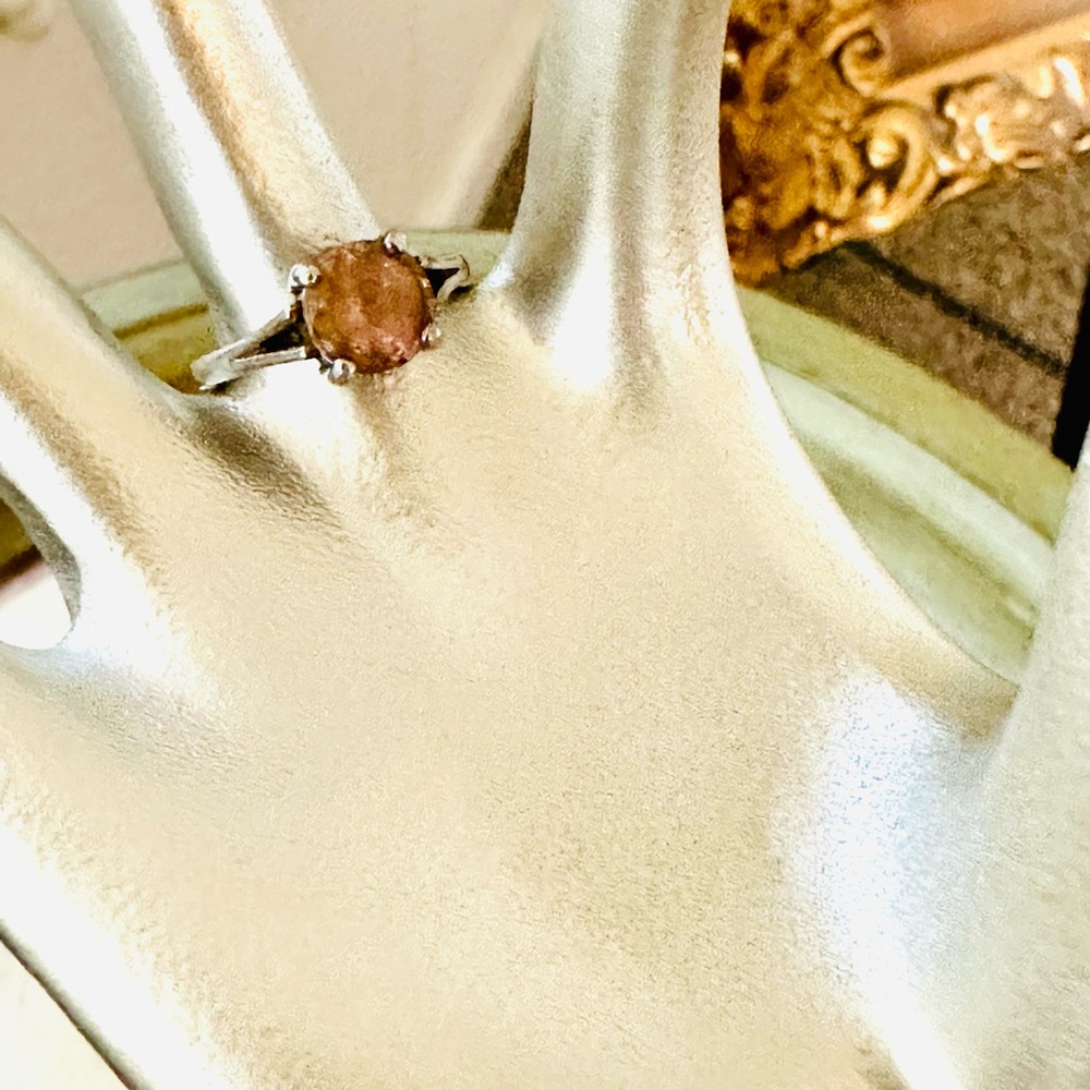 Vintage Quartz Silver Ring